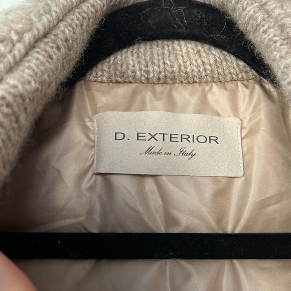 D. Exterior Wool Alpaca Sherpa Sequin Vest Made in Italy - Picture 2 of 5